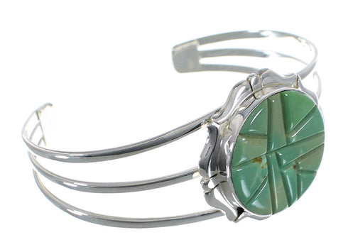 Silver Turquoise Southwest Cuff Bracelet VX59373